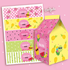 Kit Imprimible Tutti Frutti Sandía Ananá. Personalizable - comprar online