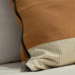 Funda de almohadón terracota rayada - comprar online