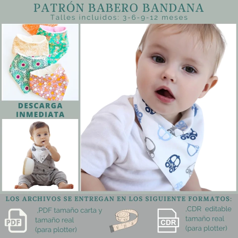Molde BABERO BANDANA