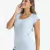 Molde de remera de mujer de escote redondo pronunciado en 6 talles (XS A XXL) en internet