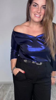 Top NEW YORK Azul shine - Muchamuchacha