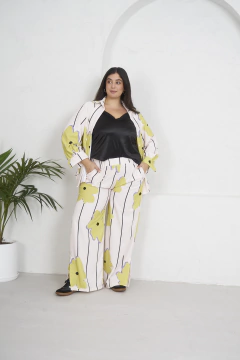 Maxicamisa BONITA print base beige en internet