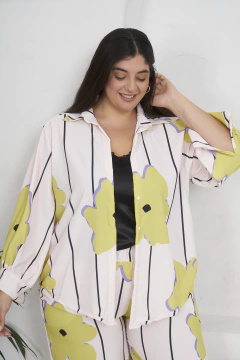 Maxicamisa BONITA print base beige - comprar online