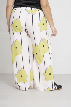 Pantalon BONITO print base beige - Muchamuchacha