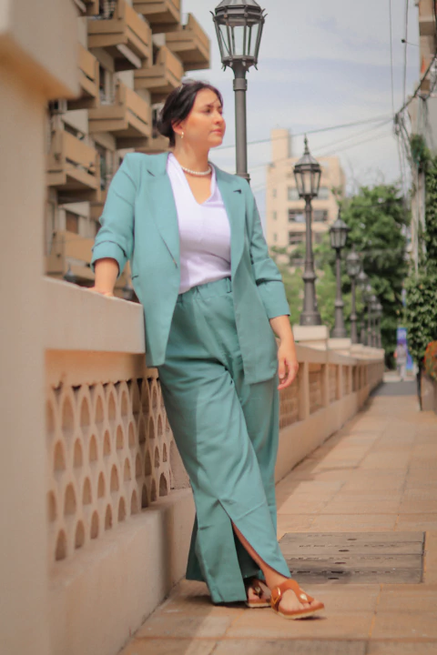Blazer RIO VERDE JADE - Cápsula LINO - comprar online