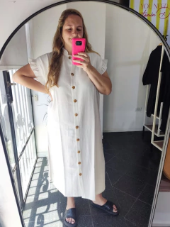 Vestido camisero SUNSET off white - comprar online