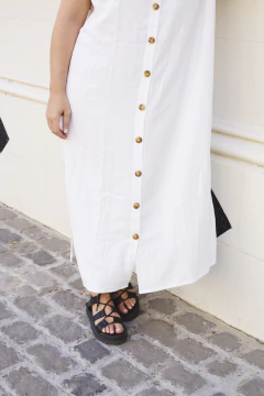 Vestido camisero SUNSET off white - tienda online