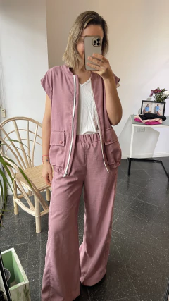 PANTALON TERRE rosa cherry - Muchamuchacha