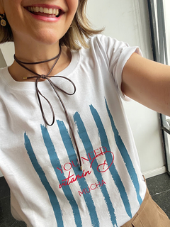 Remera MUCHA VITAMIN D celeste