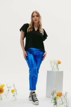 Pantalon engomado STARS AZUL METALIC - ÚLTIMOS TALLE 2