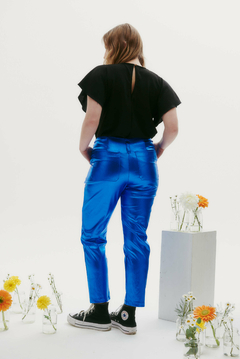 Pantalon engomado STARS AZUL METALIC - ÚLTIMOS TALLE 2 - comprar online