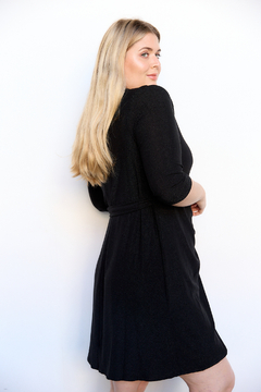 Vestido ASTROS negro shine - tienda online