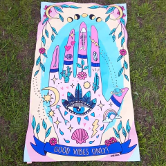 Manta "Good Vibes" en internet