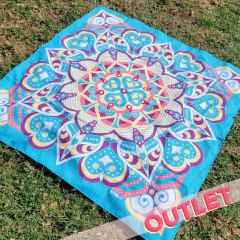 OUTLET- Manta Mandala Turquesa - comprar online