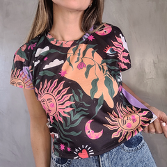 Remera Crop Sol de Noche