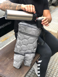 MATERO GRIS CAMUFLADO PELOTA - ⚽DEPRIMERABOLSOS⚽