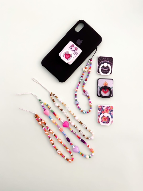COMBO CELULAR 24 PHONESTRAP + 24 RINGS ESTAMPADOS