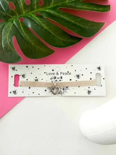 CHOKER GAMUZA CORAZON DROP X6 SURTIDOS - comprar online