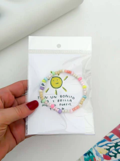 PULSERA MOSTACILLAS LETRAS - tienda online