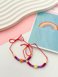 PULSERA DOBLE NUDO FLOR - PAW Accesorios