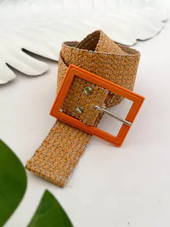 3 CINTOS BEIGE HEBILLA CUADRADA en internet