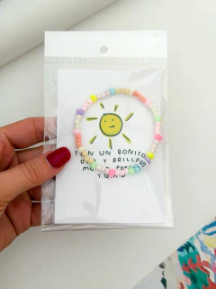 PULSERA MOSTACILLAS LETRAS - comprar online