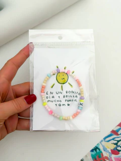 PULSERA MOSTACILLAS LETRAS - PAW Accesorios