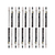 Pack de 12 Lápices Delineadores Duo Blanco y Negro Pink 21 - comprar online