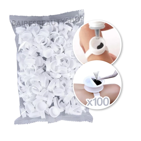 Pack x100 Anillos para Pegamento de Pestañas 