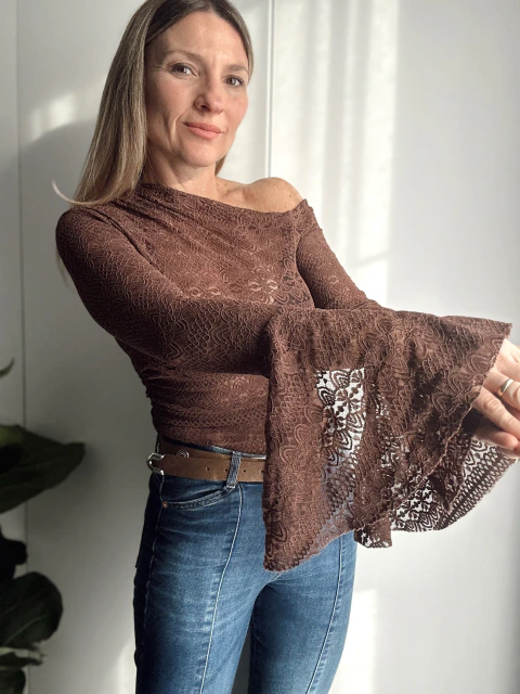 Top Bote Encaje - comprar online
