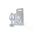 Plug Prata M com Pedra Cristal