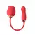 Vibrador de Ponto G e Clitóris com Pulsação - Formato de Rosa Cor Vermelho