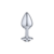 Plug Prata M com Pedra Cristal - comprar online