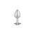 Plug Prata P com Pedra Cristal - comprar online