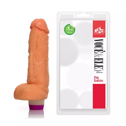 Prótese com Escroto Kong Com Vibro - 19,5 x 5,5 cm