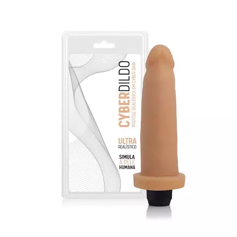 Prótese em Cyber Skin - Hercoles - 15,5x3,5 cm com Vibrador