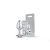 Plug Prata P com Pedra Cristal