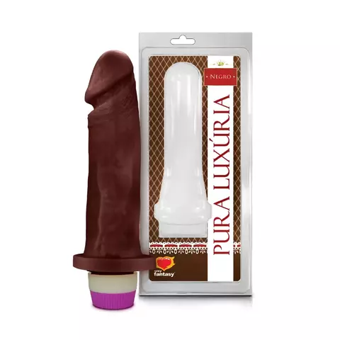 Pênis Realístico Sem Escroto e Com Vibro - 18 x 4,5 cm - Marrom - comprar online