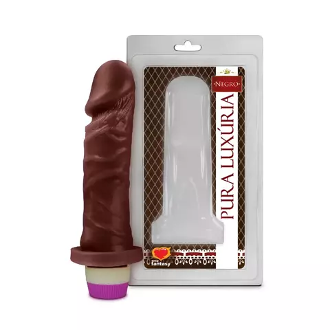 Pênis Realístico Sem Escroto e Vibro - 15,3 x 4 cm - Marrom