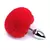 Plug Anal em Aço - Pompom de Coelho - Tamanho - P