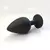 Plug Anal Em Silicone Com Joia Grande Preto