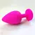 Plug Anal Em Silicone Com Joia Grande Rosa