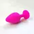 Plug Anal Em Silicone Com Joia Médio Rosa