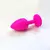 Plug Anal Em Silicone Com Joia Pequeno Rosa