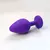 Plug Anal Em Silicone Com Joia Médio Roxo