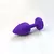 Plug Anal Em Silicone Com Joia Pequeno Roxo