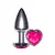 Plug Anal Coração Unique Silver – Pink