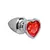 Plug Anal Coração Unique Silver – Vermelho