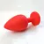 Plug Anal Em Silicone Com Joia Grande Vermelho