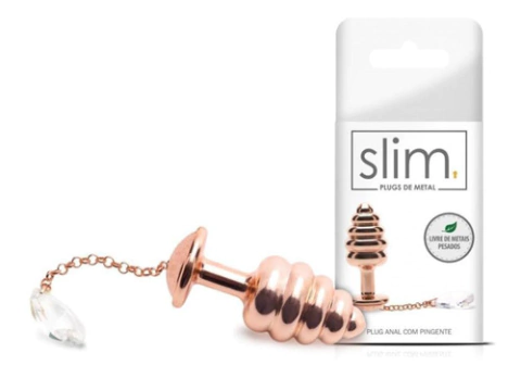 Slim Plug de Metal Com Pingente